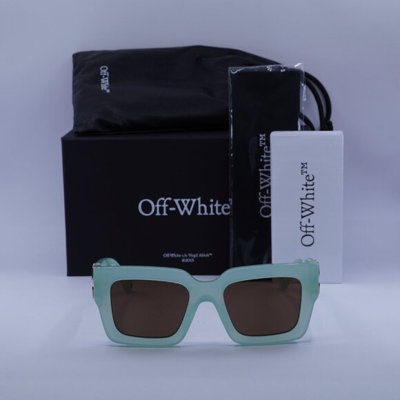 Off-White OERI14D MYSTIC 5364 Square Sunglasses – Sage/Brown - Picture 4 of 10